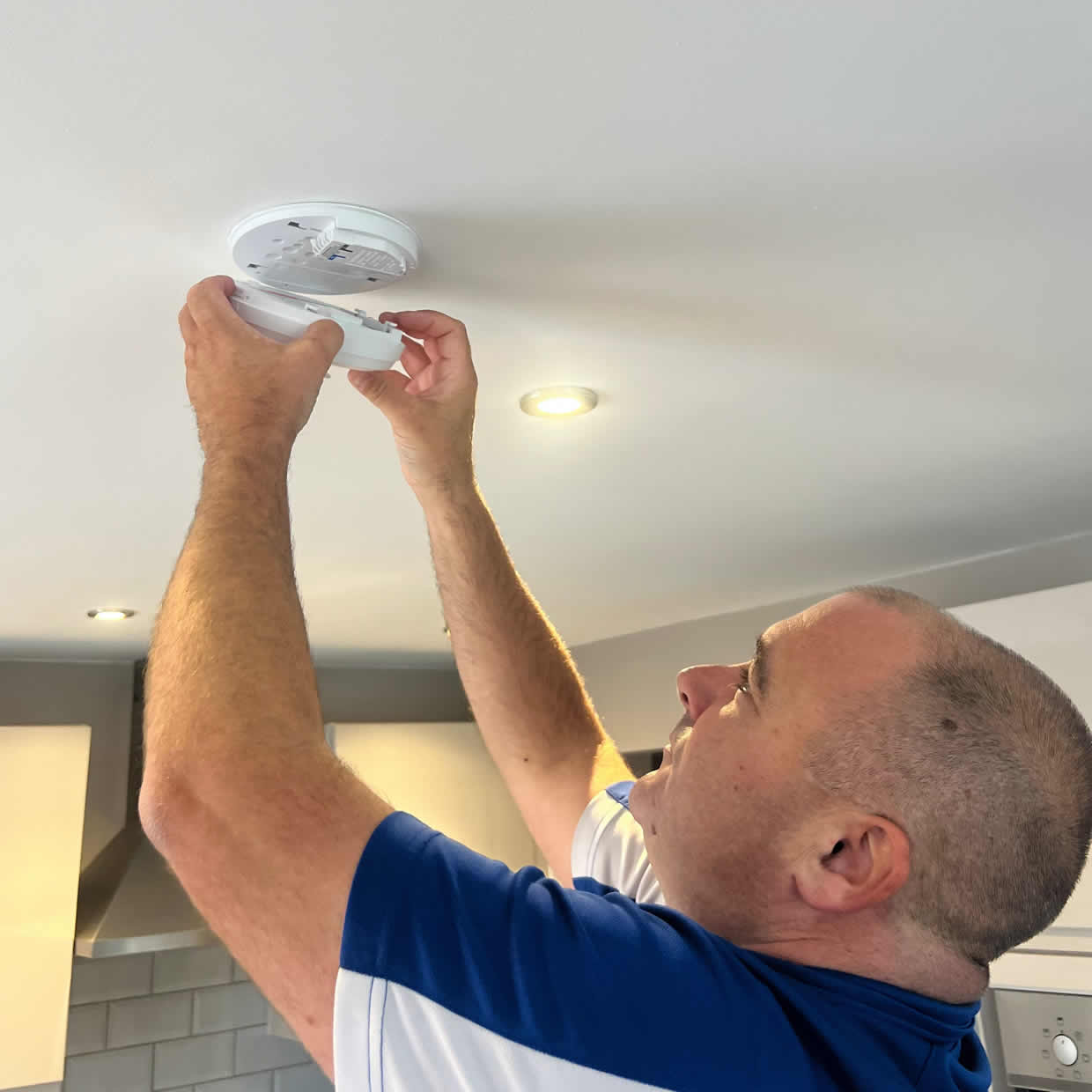 Smoke alarm providing fire safety protection in a Doncaster home